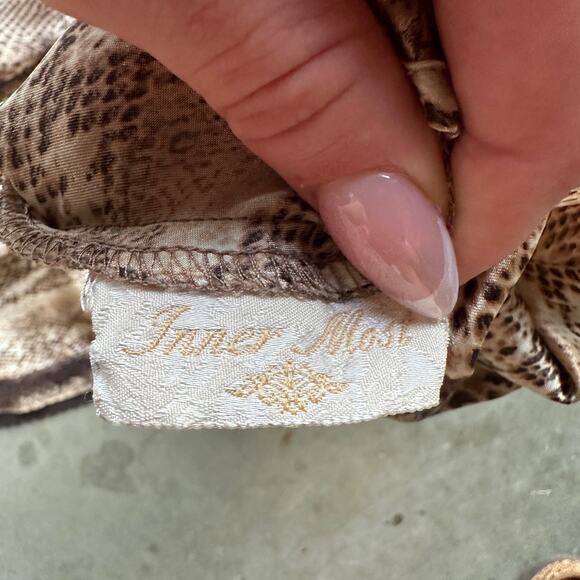 Vintage Inner Most Snakeskin Slip Dress Women's Medium Spaghetti Strap Sexy Y2K - Picture 4 of 7